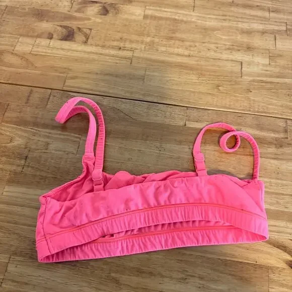 SKIMS Fits Everybody Scoop Neckline Bralette Bra Neon Pink Size Small - Picture 3 of 4